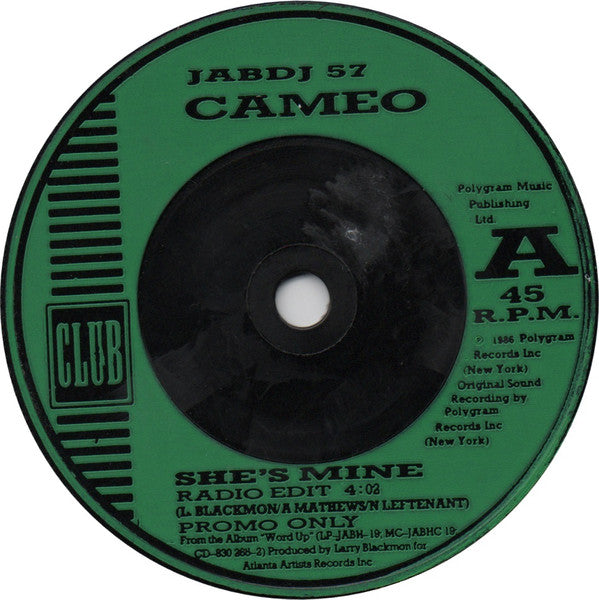 Cameo : She's Mine (7", Single, Promo)