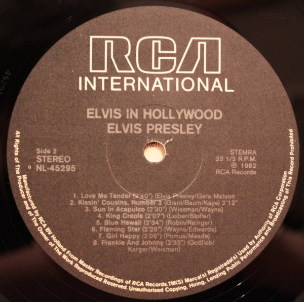 Elvis Presley : Elvis In Hollywood (LP, Comp, RE)