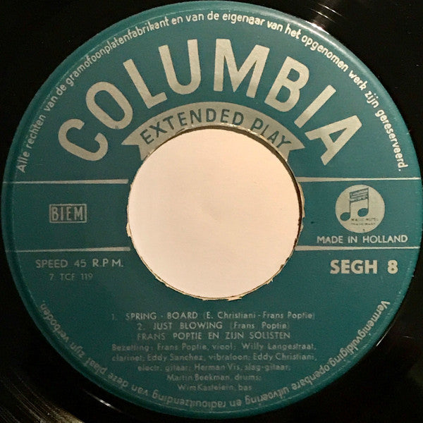 Frans Poptie En Zijn Solisten : Spring Board EP (7", EP)