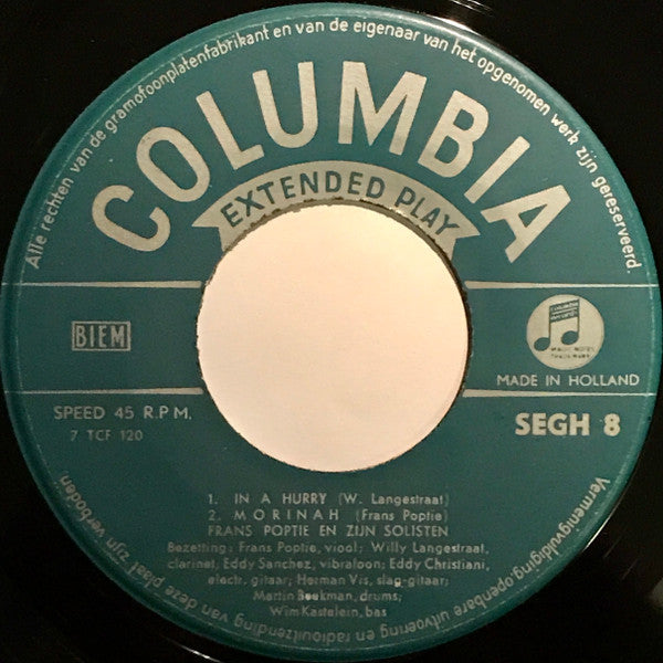 Frans Poptie En Zijn Solisten : Spring Board EP (7", EP)