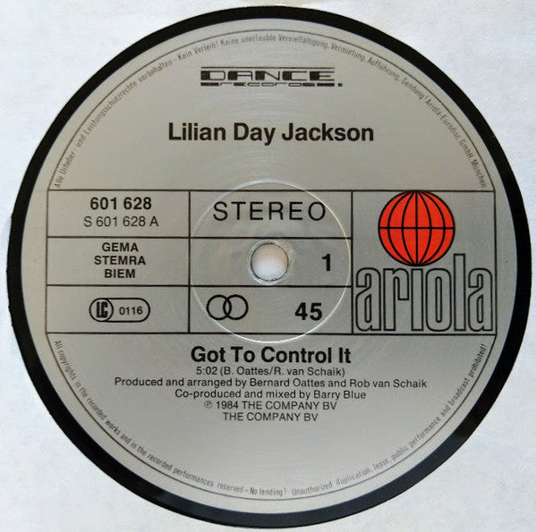 Lilian Day Jackson : Got To Control It (12", Maxi)