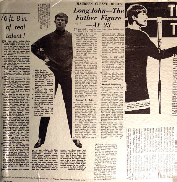 Long John Baldry And The Hoochie Coochie Men : Long John's Blues (LP, Album, Mono, RE, RM, All)