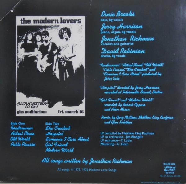 The Modern Lovers : The Modern Lovers (LP, Album, RP)
