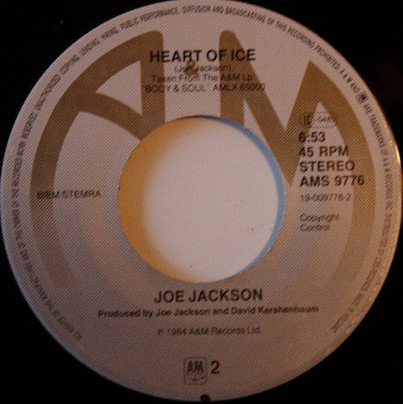 Joe Jackson : Be My Number Two (7", Single)
