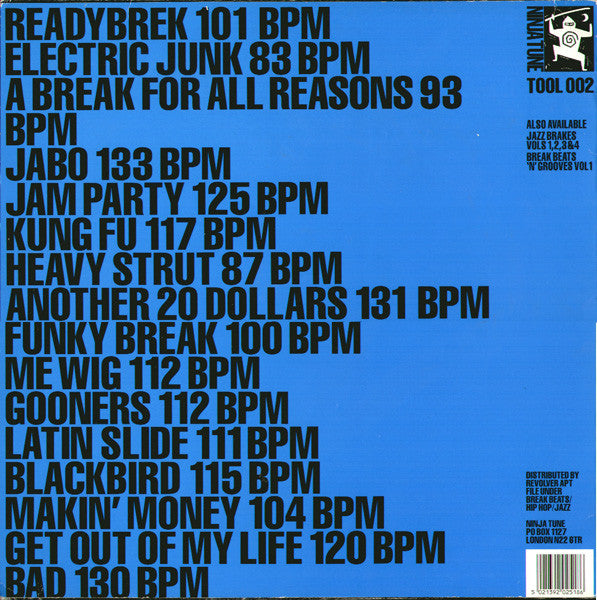 DJ Toolz : Break Beats 'N' Grooves Volume Two (Mo' Better Toolz) (LP)