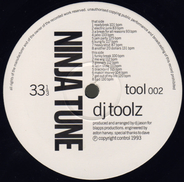 DJ Toolz : Break Beats 'N' Grooves Volume Two (Mo' Better Toolz) (LP)
