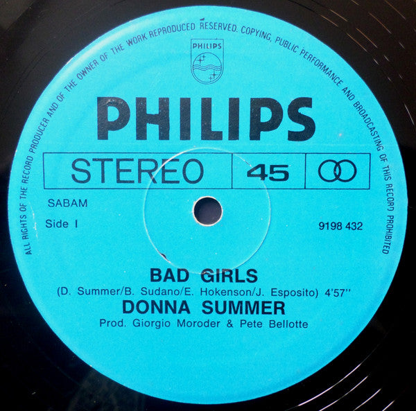 Donna Summer : Bad Girls / Hot Stuff (12")