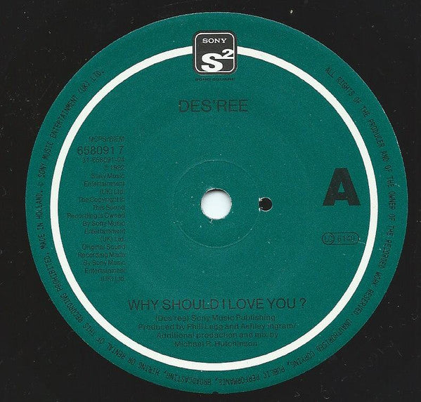 Des'ree : Why Should I Love You? (7", Single)