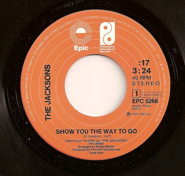 The Jacksons : Show You The Way To Go (7", Single)