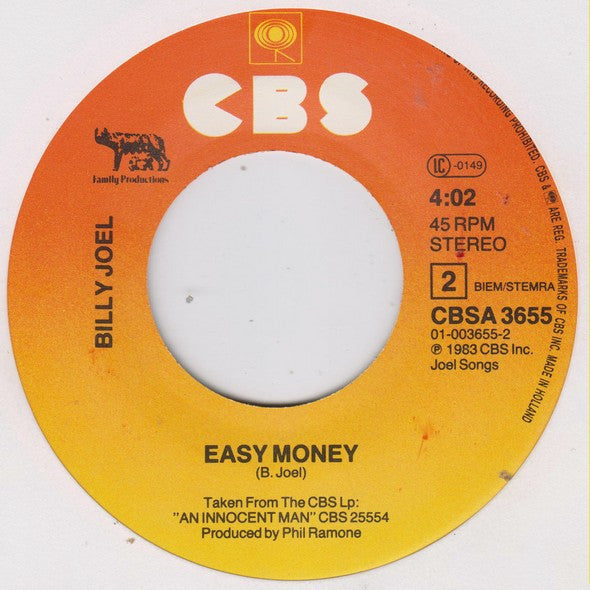 Billy Joel : Tell Her About It (7", Single)