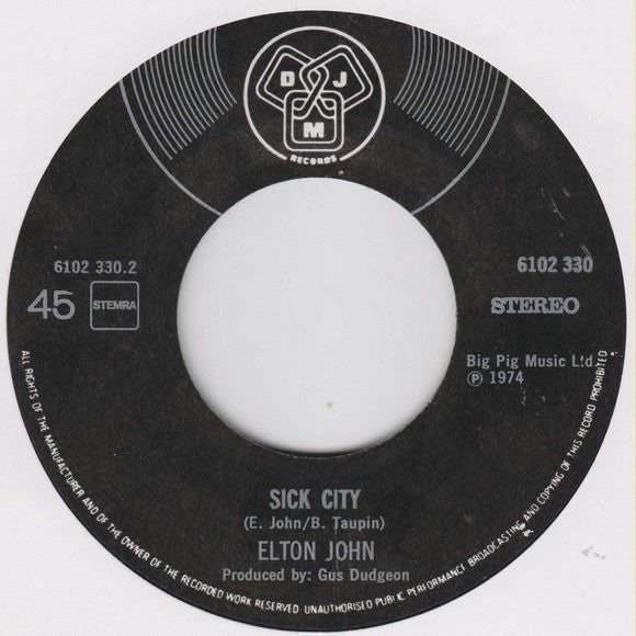 Elton John : Don't Let The Sun Go Down On Me (7")