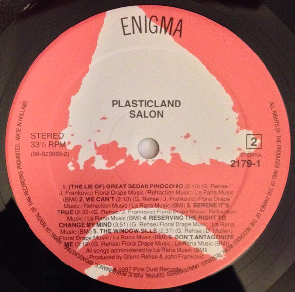 Plasticland : Salon (LP, Album)
