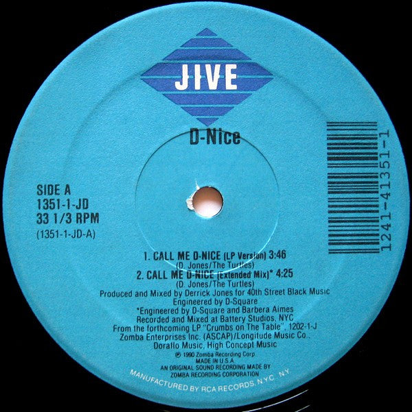 D-Nice : Call Me D-Nice (12")