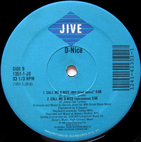 D-Nice : Call Me D-Nice (12")