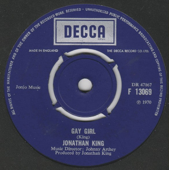Jonathan King : Cherry, Cherry (7", Single)
