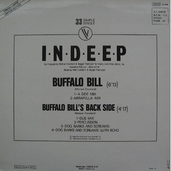 Indeep : Buffalo Bill (12", Single, Ltd)