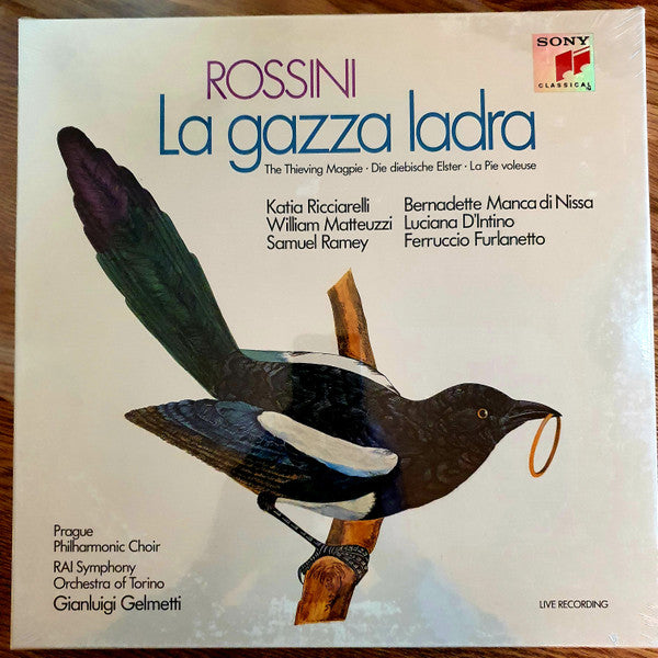 Rossini* - Katia Ricciarelli, William Matteuzzi, Samuel Ramey, Bernadette Manca di Nissa, Luciana D'Intino, Ferruccio Furlanetto, Prague Philharmonic Choir*, RAI Symphony Orchestra Of Torino*, Gianluigi Gelmetti : La Gazza Ladra (3xLP + Box)