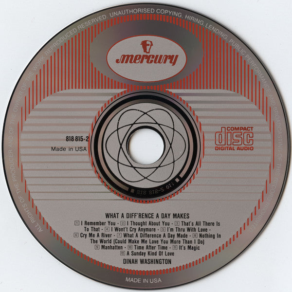 Dinah Washington : What A Diff'rence A Day Makes! (CD, Album, RE)