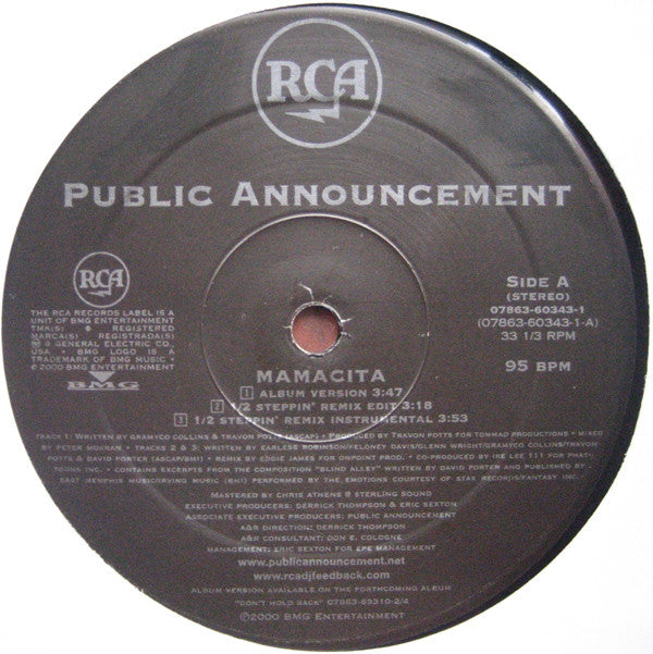 Public Announcement : Mamacita (12")