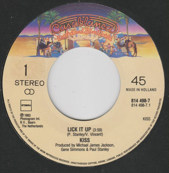 Kiss : Lick It Up (7", Single)
