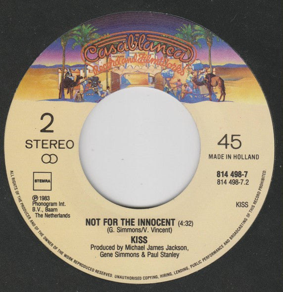 Kiss : Lick It Up (7", Single)