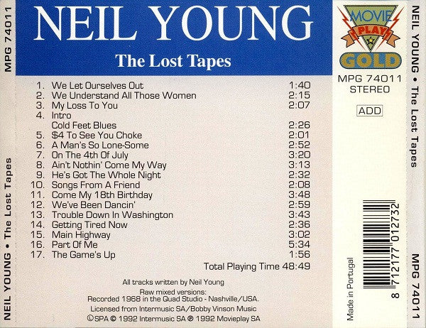 Neil Young (5) : The Lost Tapes (CD, Unofficial)