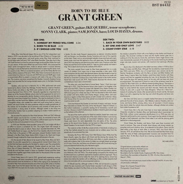 Grant Green : Born To Be Blue (LP, Album, RM, DMM)