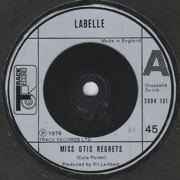 LaBelle : Miss Otis Regrets (7")
