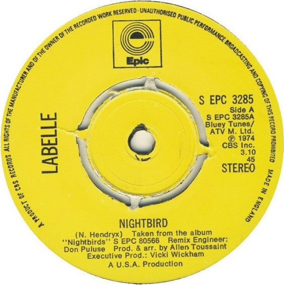 LaBelle : Nightbird (7", Single, 4 P)