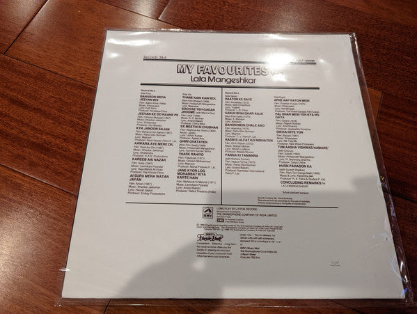Lata Mangeshkar : My Favourites (Vol 2) (2xLP, Mono)
