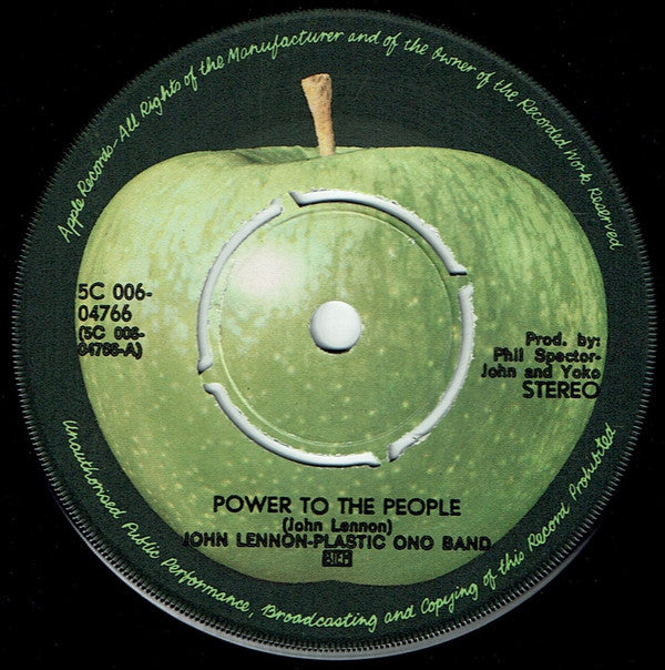 John Lennon - The Plastic Ono Band : Power To The People (7", Single)