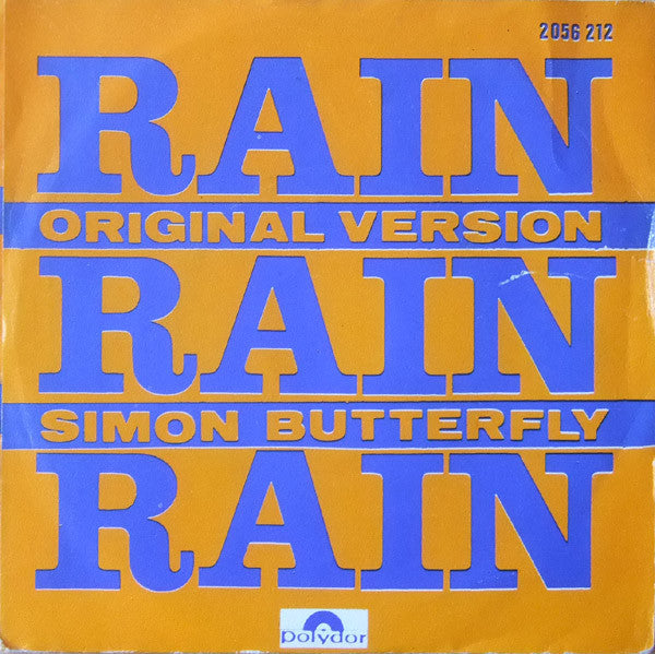 Simon Butterfly : Rain, Rain, Rain (Original Version) (7", Single)