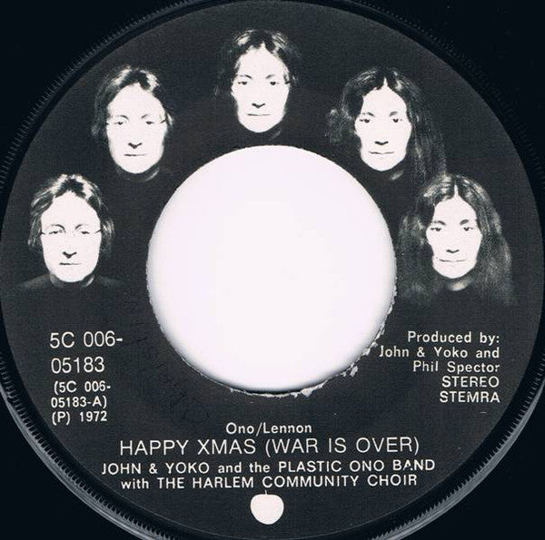 John Lennon & Yoko Ono / The Plastic Ono Band With The Harlem Community Choir : Happy Xmas (War Is Over) (7", Single, Joh)