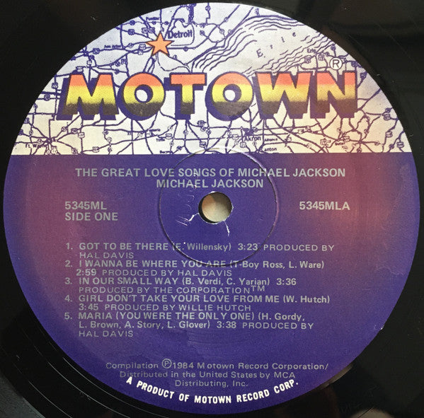 Michael Jackson : The Great Love Songs Of Michael Jackson (LP, Comp)