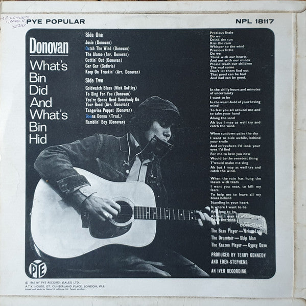 Donovan : What's Bin Did And What's Bin Hid (LP, Album, Mono, RP)
