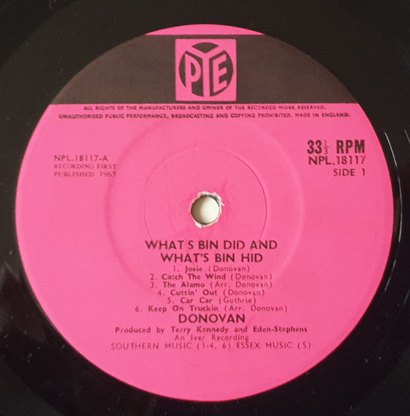 Donovan : What's Bin Did And What's Bin Hid (LP, Album, Mono, RP)