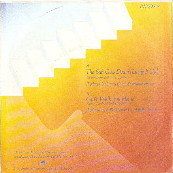 Level 42 : The Sun Goes Down (Living It Up) (7", Single)