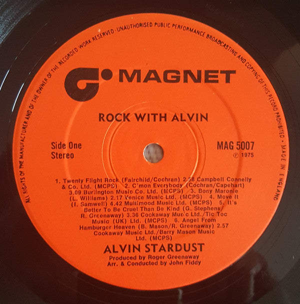 Alvin Stardust : Rock With Alvin (LP, Album, Gat)