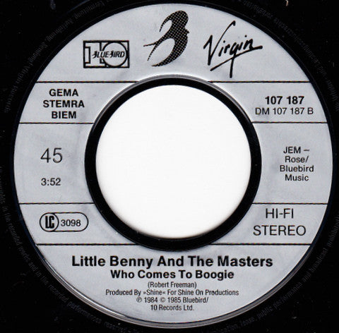 Little Benny And The Masters* : Who Comes To Boogie (7", Single)