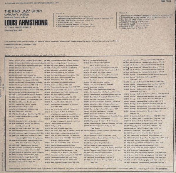 Louis Armstrong : Louis Armstrong At The Carnegie Hall (1947) (LP, Album)
