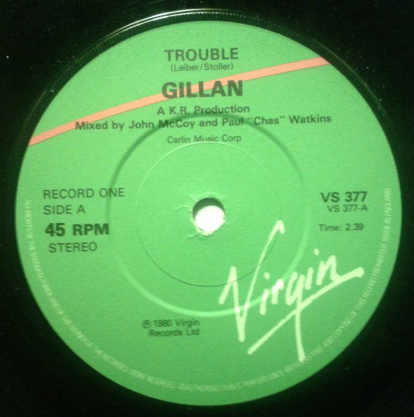 Gillan : Trouble (7", Single + 7", Single + Dou)