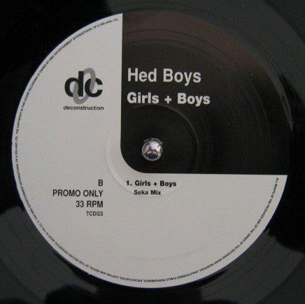 Li Kwan / Hed Boys : I Need A Man / Girls + Boys (12", Promo, RE)