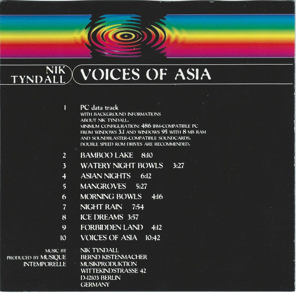 Nik Tyndall : Voices Of Asia (CD, Album, Enh)