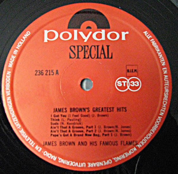 James Brown And His Famous Flames* : James Brown's Greatest Hits (LP, Comp)