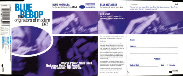 Various : Blue Bebop (The Originators Of Modern Jazz) (CD, Comp, Mono, Smplr)