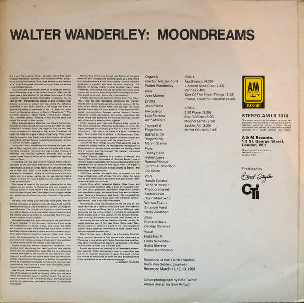 Walter Wanderley : Moondreams (LP, Album)