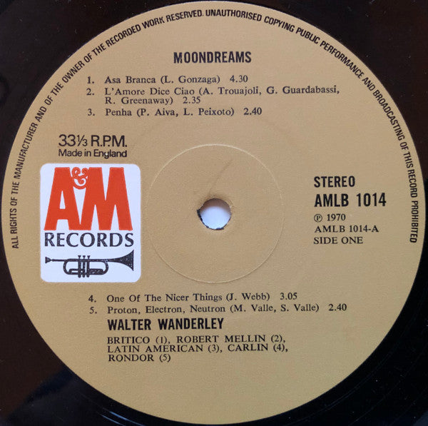Walter Wanderley : Moondreams (LP, Album)