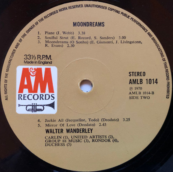 Walter Wanderley : Moondreams (LP, Album)