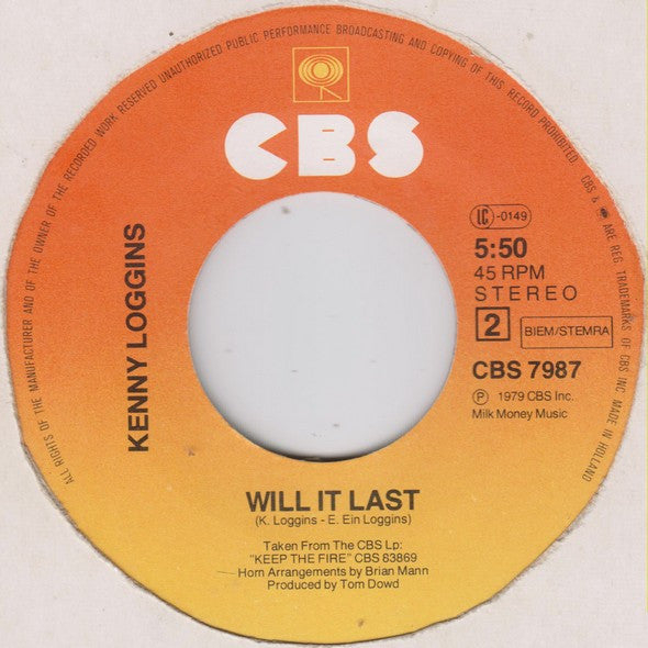 Kenny Loggins : This Is It (7", Single)