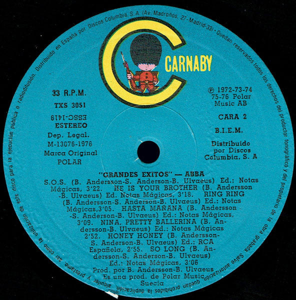 ABBA : Grandes Exitos (LP, Comp, Gat)